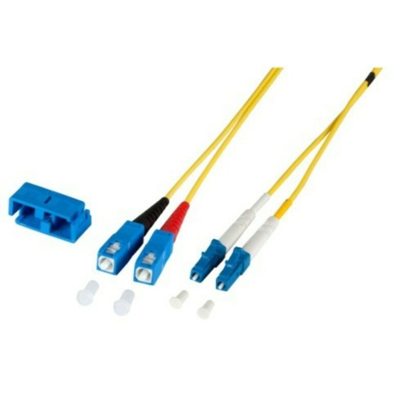 Cable de fibra óptica dúplex OS2 LC-SC de 15 m