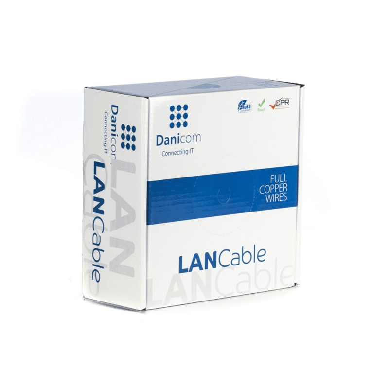 Cable rígido para exteriores DANICOM CAT5e FTP de 100 m en rollo - PE (Fca)