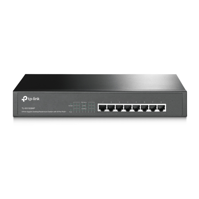 Switch PoE no gestionado TP-Link SG1008MP de 8 puertos
