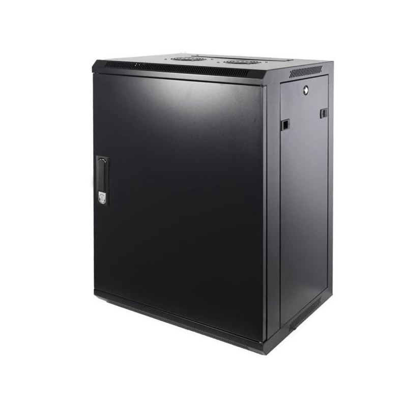 Armario de pared de 15U con puerta metálica de 600x600x770 mm (ancho x profundidad x alto)