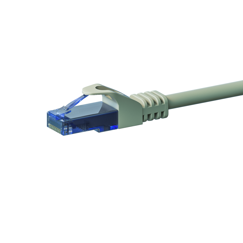 Cable de conexión UTP CAT6a de 5 m, gris - 100 % cobre