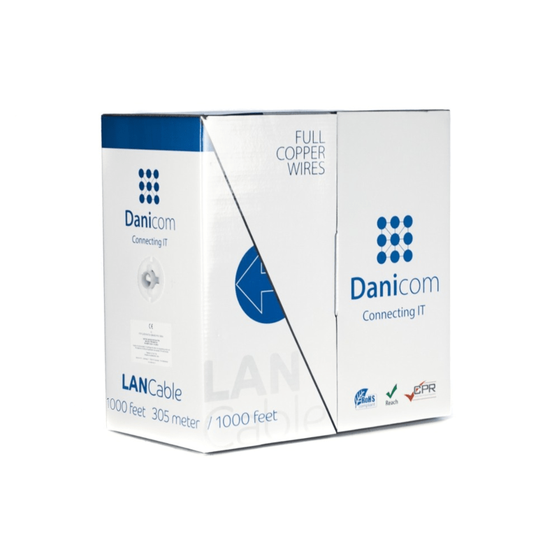 Cable DANICOM CAT5E FTP 305m en rollo rígido - LSZH (Dca)