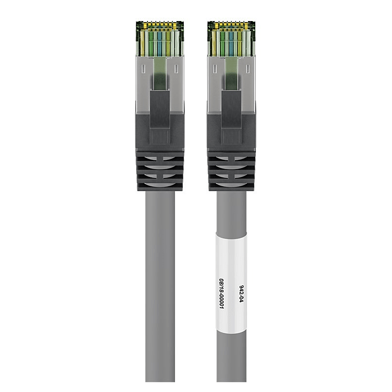 Cable de conexión Cat8 S/FTP (PIMF) de 3 m, color gris.