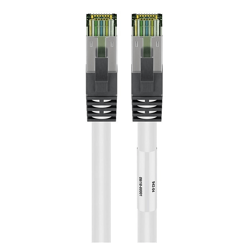Cable de conexión Cat8 S/FTP (PIMF) de 1 m, color blanco