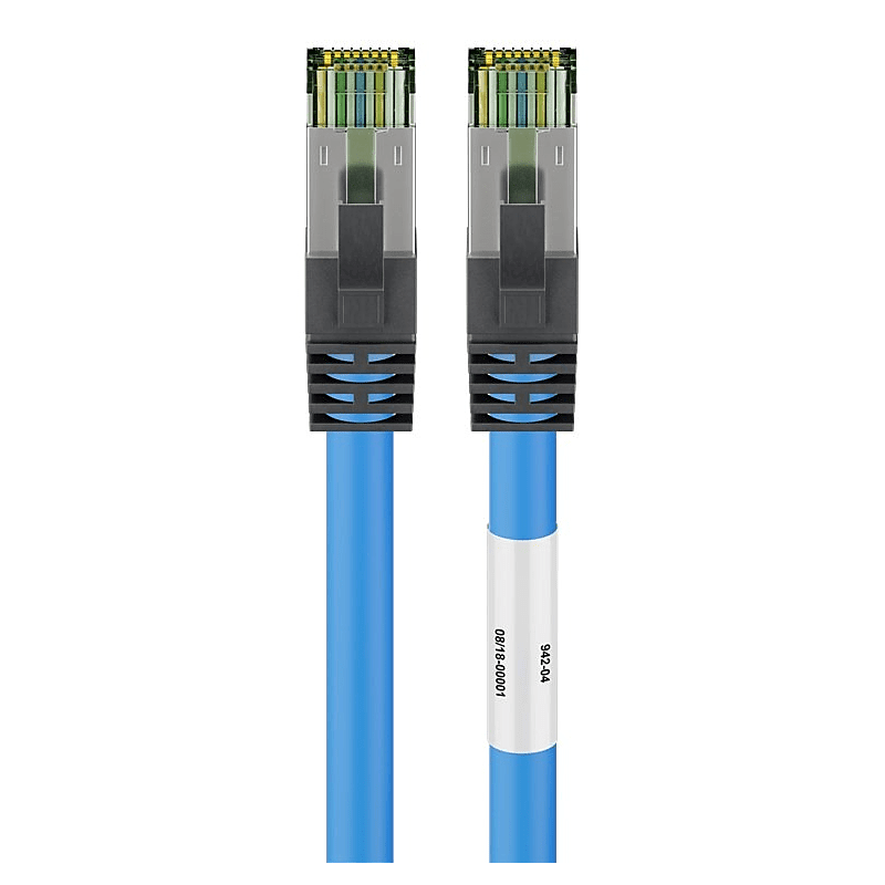 Cable de conexión Cat8 S/FTP (PIMF) de 1 m, color azul