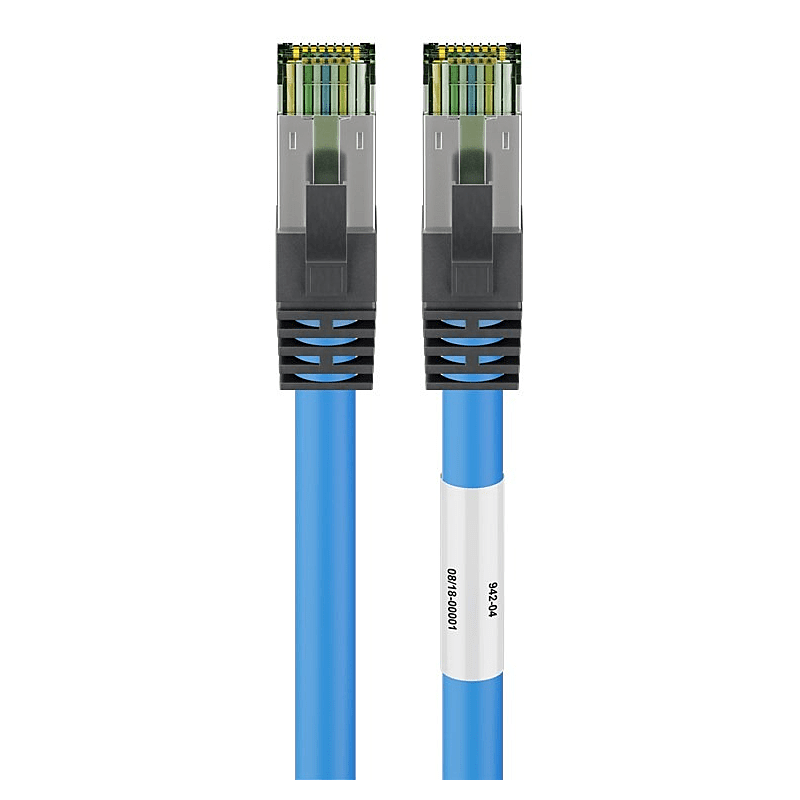 Cable de conexión Cat8 S/FTP (PIMF) de 2 m, color azul