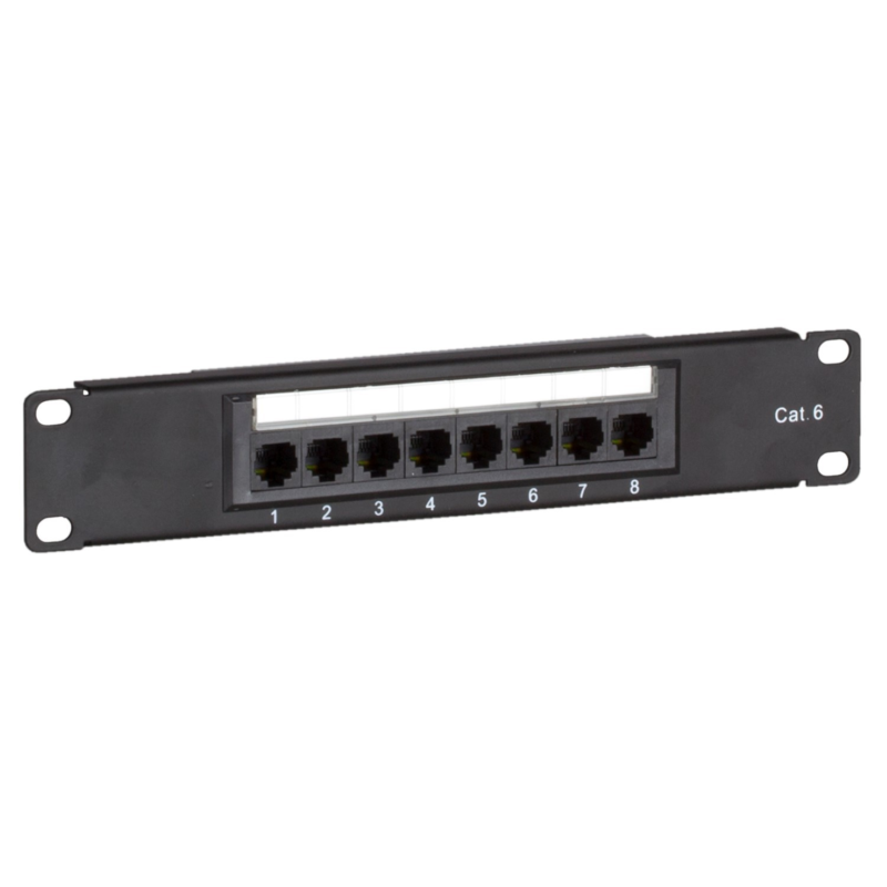 Panel de conexión UTP CAT6 de 10 pulgadas - 8 puertos