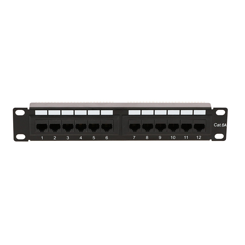 Panel de conexión UTP CAT6a de 10 pulgadas - 12 puertos