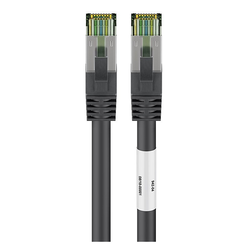 Cable de conexión Cat8 S/FTP (PIMF) de 3 m, color negro