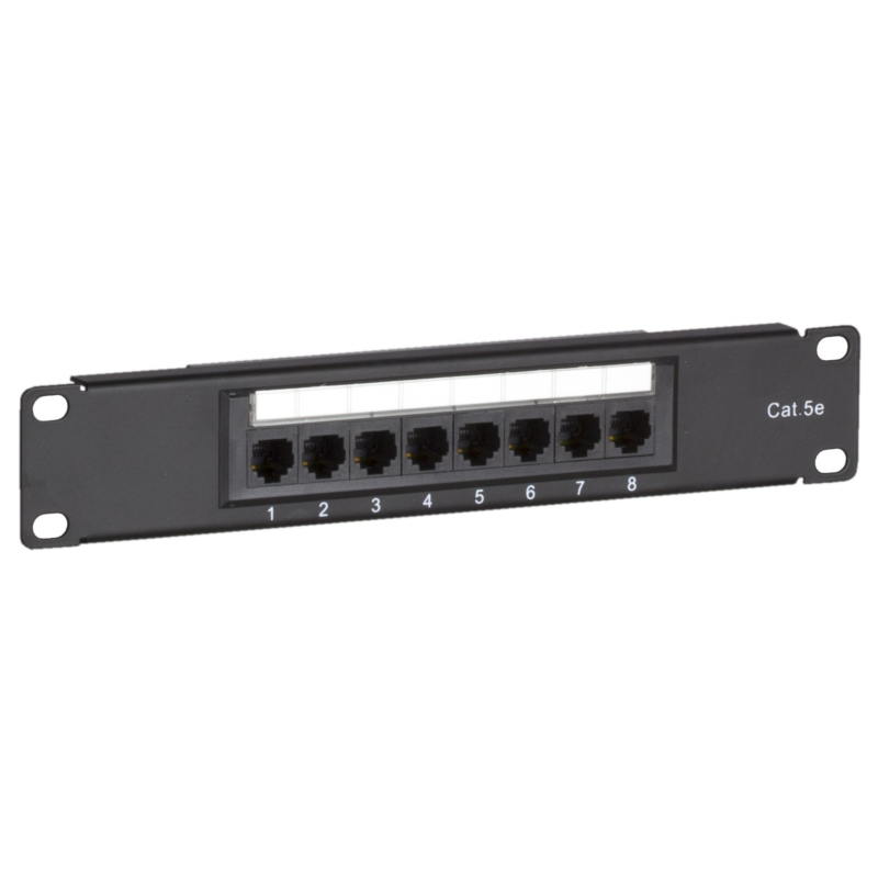 Panel de conexión UTP CAT5e de 10 pulgadas - 8 puertos