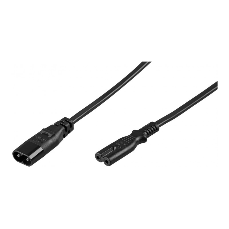 Cable de alimentación C7 a C8 de 2 m, color negro