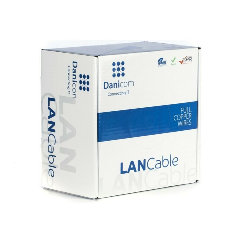 Cable flexible DANICOM CAT6 FTP de 100 m en rollo - PVC (Fca)