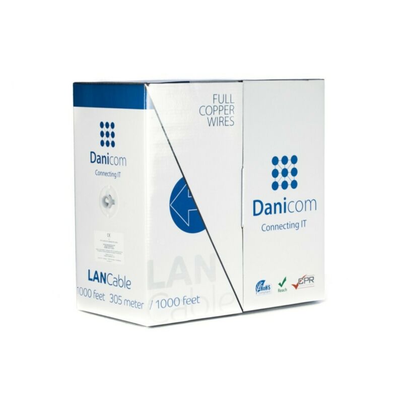 DANICOM CAT5E FTP 305m cable en rollo flexible - PVC (Fca)