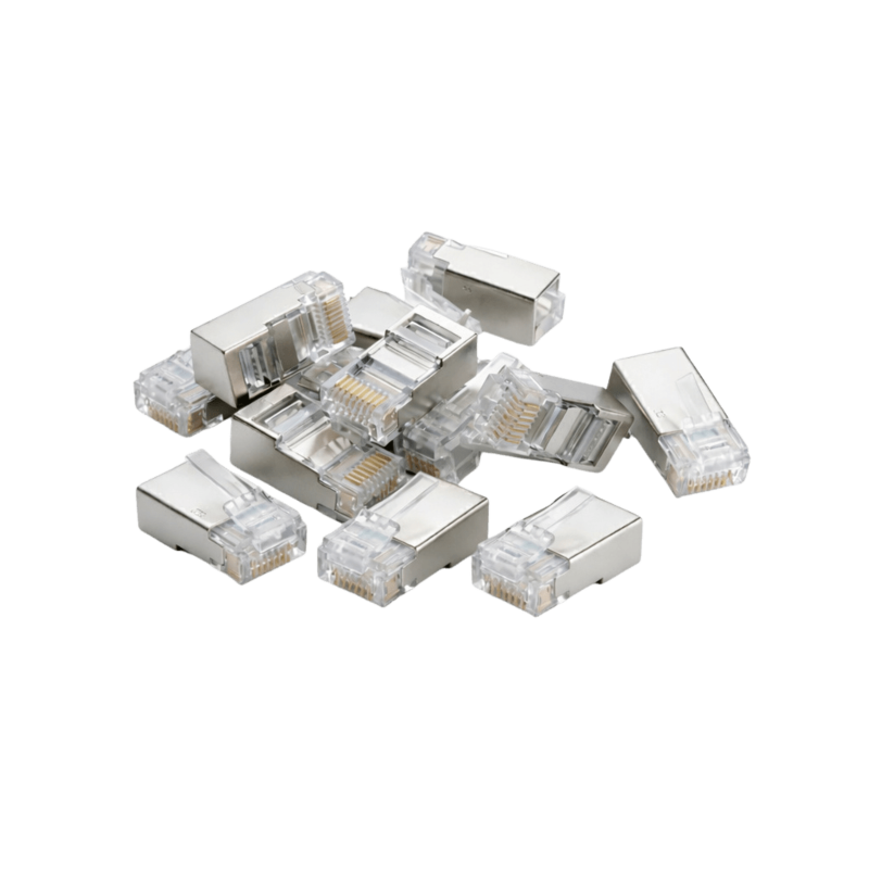 Conector DANICOM FTP CAT6 RJ45 - para núcleo sólido - 10 unidades