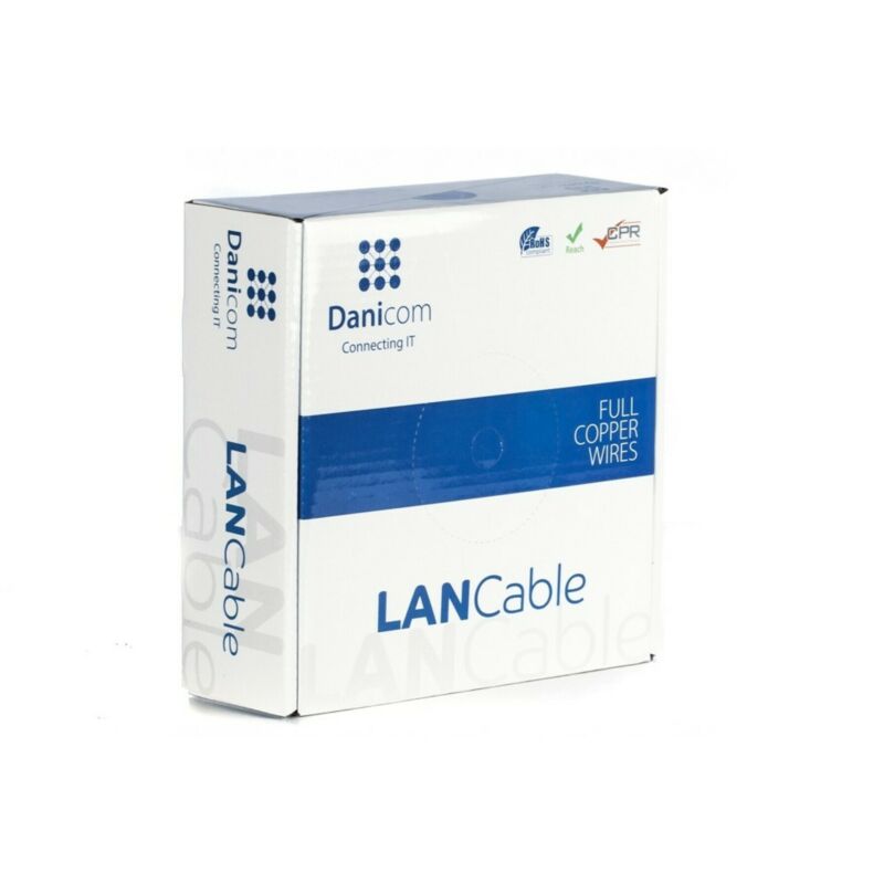 Cable flexible DANICOM CAT5E UTP de 100 m en rollo - PVC (Fca)