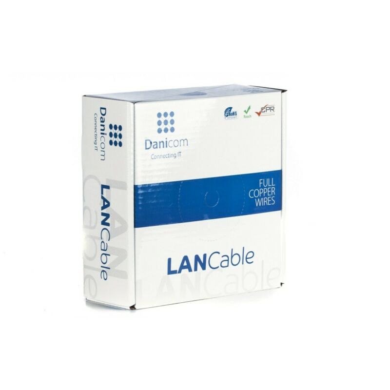 Cable flexible DANICOM CAT6 UTP de 50 m en rollo - PVC (Fca)