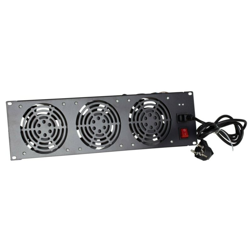 Paquete de ventiladores con 3 ventiladores aptos para colocar entre los postes verticales - 3U