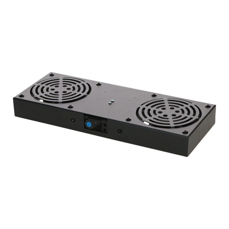 Paquete de ventiladores con 2 ventiladores y termostato, apto para armarios de pared.