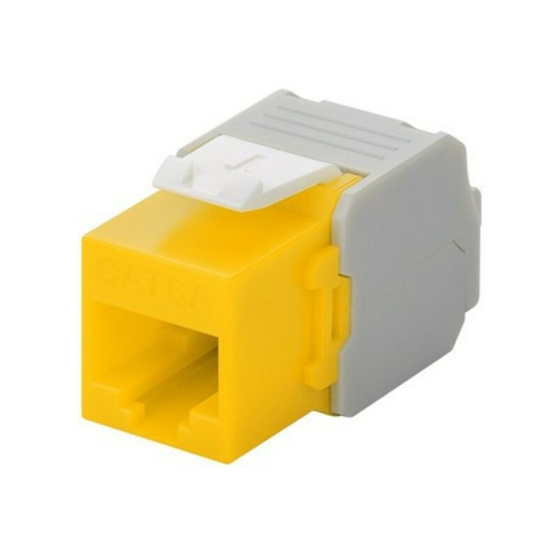 Conector Keystone UTP CAT6a - Sin herramientas - Amarillo