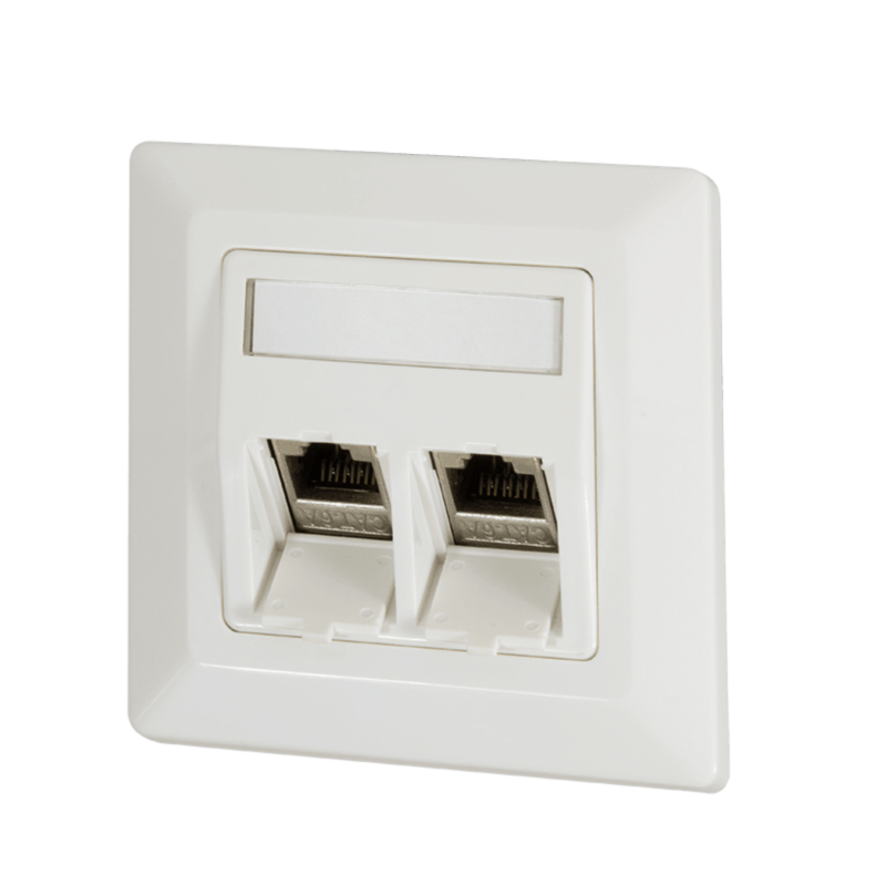 Placa frontal Keystone, color marfil