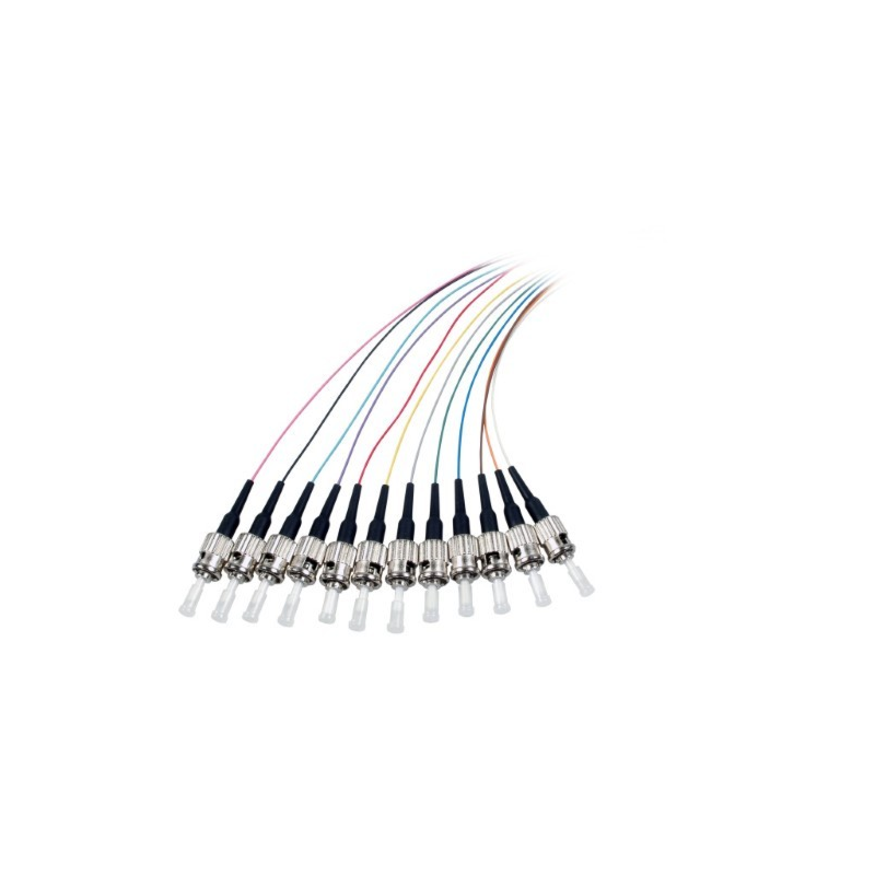Juego de 12 piezas de cable flexible de fibra de vidrio OM4 de colores ST