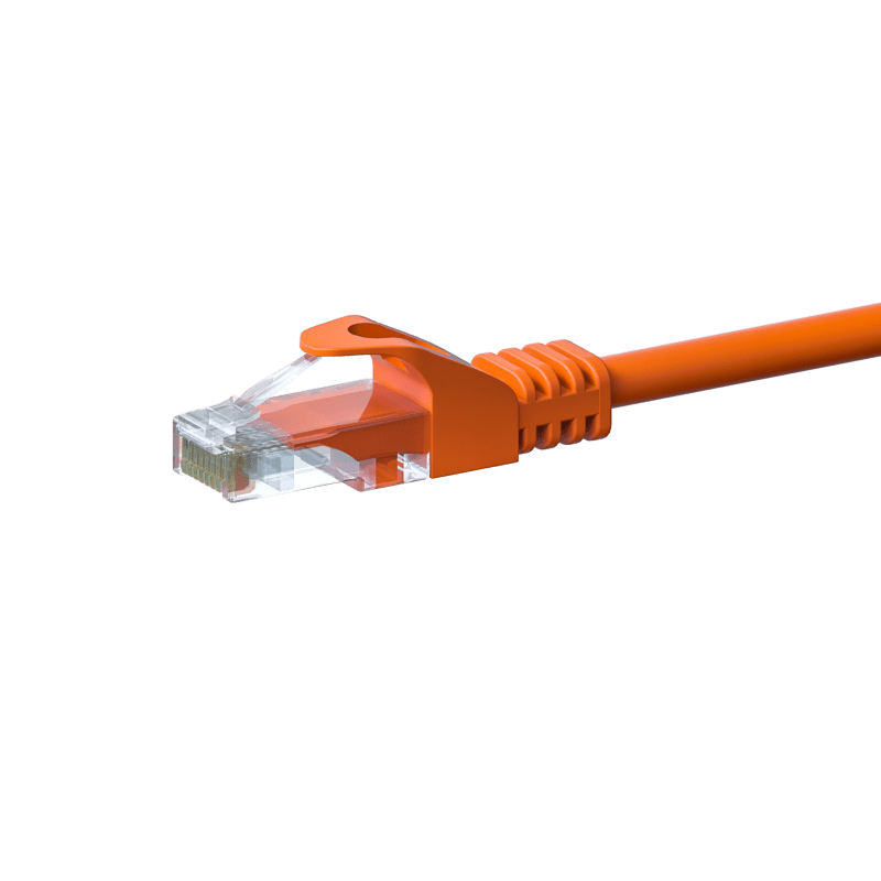 Cable de conexión UTP CAT5e de 2 m, color naranja - 100 % cobre