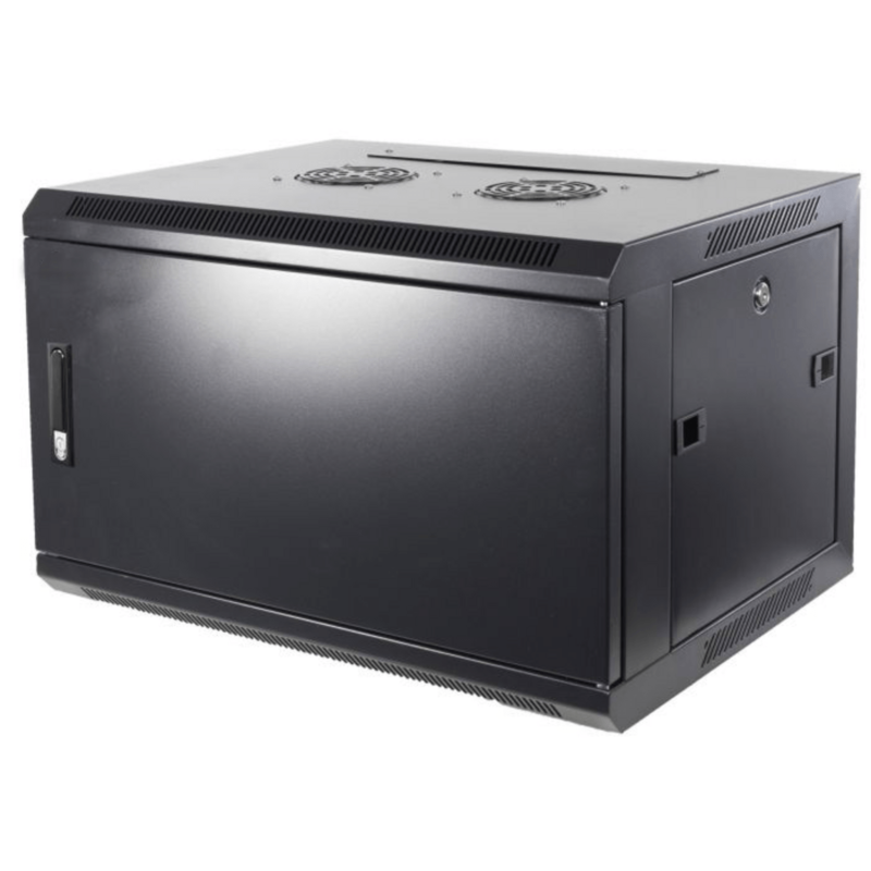 Armario de pared 4U con puerta metálica de 600x450x280 mm (ancho x profundidad x alto)