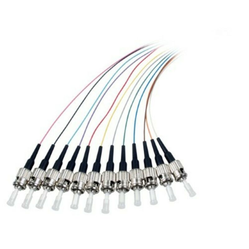 Juego de 12 piezas de cable flexible de fibra de vidrio OM3 de colores ST