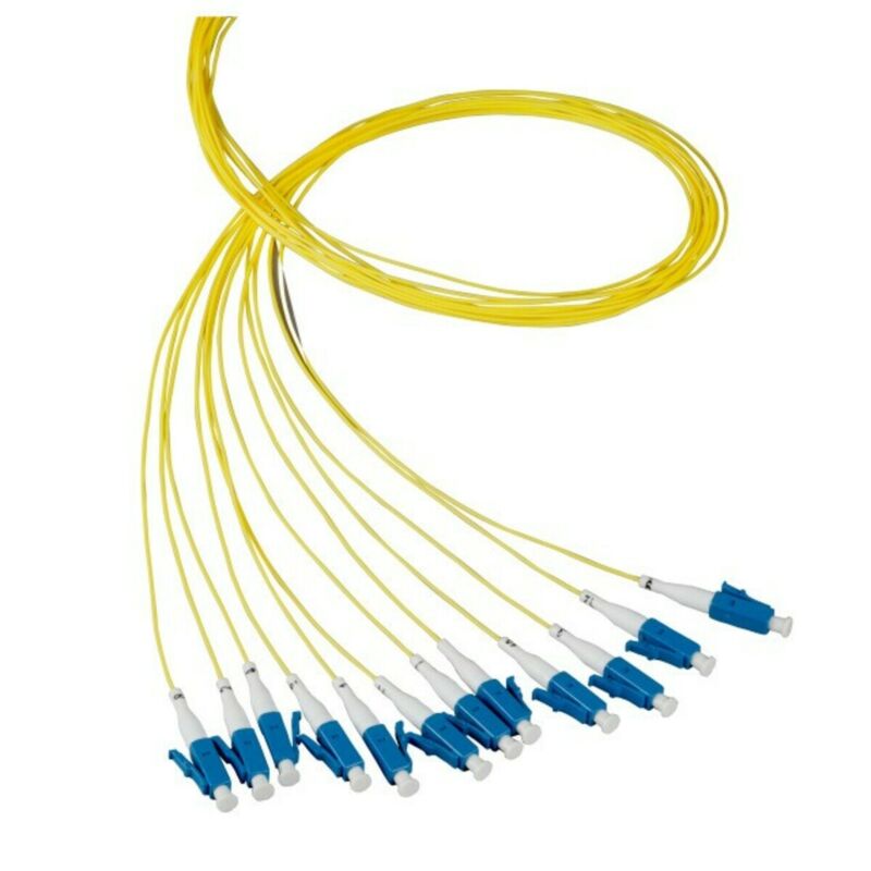 Latiguillo de fibra óptica OS2 amarillo LC/PC - 12 unidades