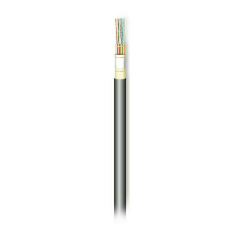 Cable de fibra óptica OM4 personalizado para interiores/exteriores, 24 fibras.
