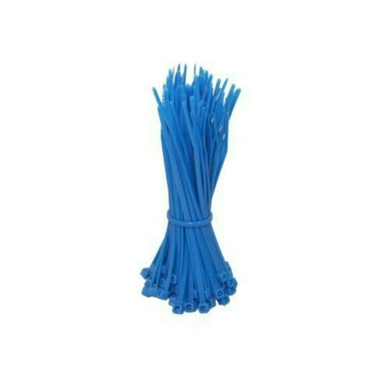 Bridas para cables de 140 mm, color azul - 100 unidades