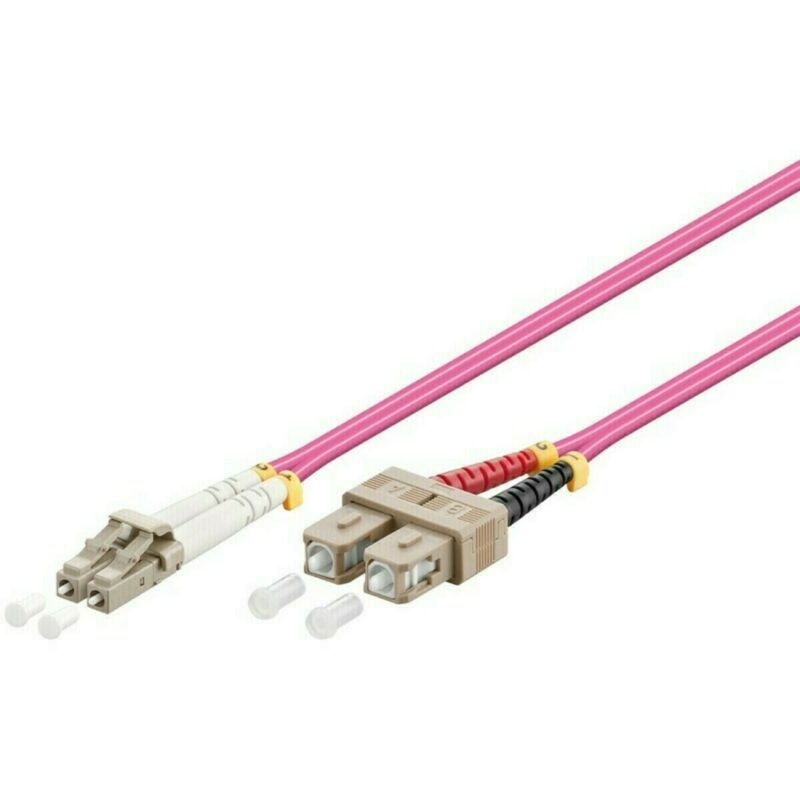 Cable de fibra óptica LC-SC OM4 de 15 m