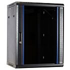 Armario de pared de 15U sin montar con puerta de cristal 600x450x770 mm (Ancho x Profundidad x Alto)