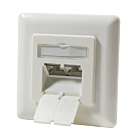 Caja de empotrar CAT6 UTP/STP, color marfil