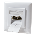 Caja de empotrar vertical para UTP/STP CAT6, color blanco.