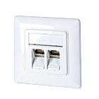 Placa frontal Keystone, blanca