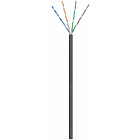 Cable CAT6 U/UTP de 100 m para exteriores en carrete, flexible, negro, CCA
