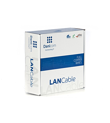 Cable rígido DANICOM CAT6 UTP de 50 m en rollo - LSZH (Dca)