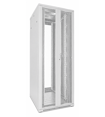 Armario de servidor blanco de 47U con puertas delanteras y traseras dobles perforadas 800x800x2200mm (AnxPrxAl)
