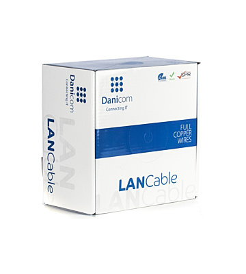 DANICOM CAT6A S/FTP 100m cable en rollo rígido - LSZH (Dca)