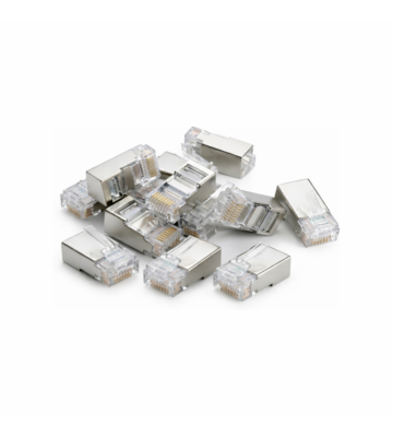 Conector pasante DANICOM FTP CAT6 RJ45 - Núcleo pasante flexible - 10 unidades