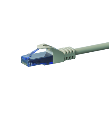 Cable de conexión UTP CAT6a de 1 m, gris - 100 % cobre