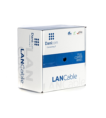 Cable rígido DANICOM CAT6A U/UTP de 100 m en rollo - LSZH (Dca)