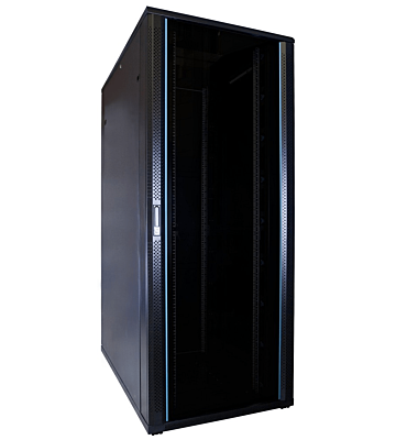Armario para servidores de 47U con puerta de cristal de 800x1200x2200 mm (ancho x profundidad x alto)