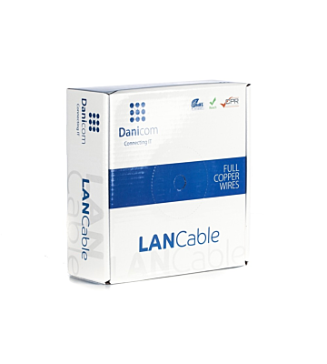 Cable rígido DANICOM CAT6A U/UTP de 50 m en rollo - LSZH (Dca)