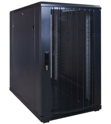 Armario para servidores de 18U con puerta perforada de 600x1000x1000 mm (ancho x profundidad x alto)