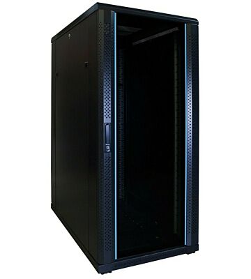 Armario para servidores de 27U con puerta de cristal de 600x1000x1400 mm (ancho x profundidad x alto)