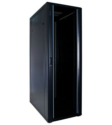 Armario para servidores de 37U con puerta de cristal de 600x1000x1800 mm (ancho x profundidad x alto)