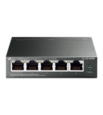 Switch inteligente PoE no gestionado TP-Link SG105PE de 5 puertos