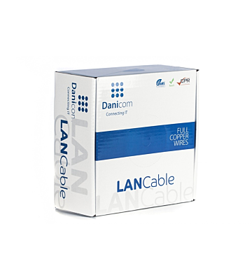 DANICOM CAT6 UTP 100m cable en rollo rígido - LSZH (Dca)